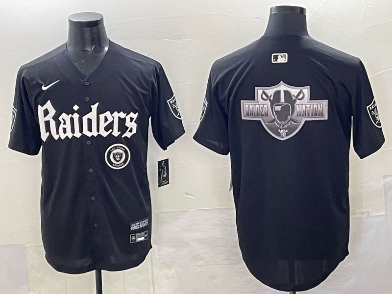 Men 2025 Oakland Raiders Blank Black 6th generation Joint Name Nike Limited NFL Jersey style 015->oakland raiders->NFL Jersey
